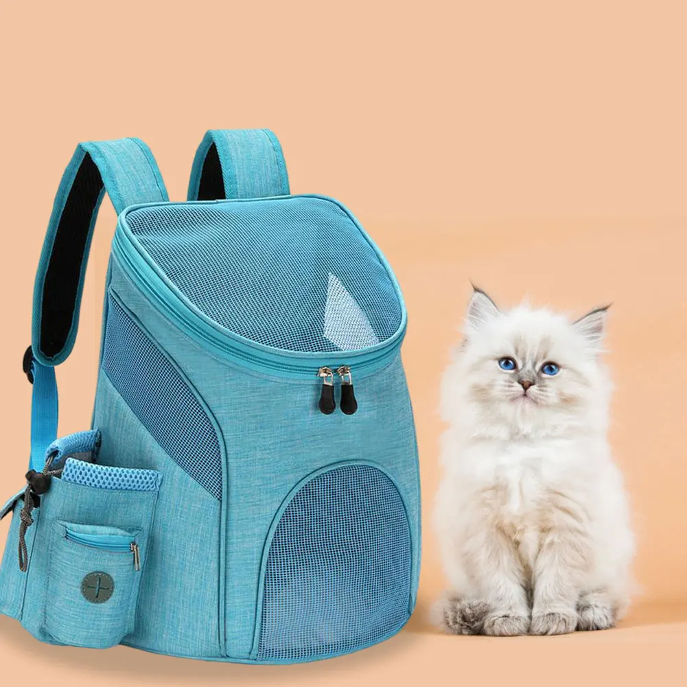 Double Shoulder Travel Pet Carrier Backpack Portable Breathable Mesh Cat Travel Head Pet Supplies Bag With Waste Bags Blue
Double Shoulder Travel Pet Carrier Backpack Portable Breathable Mesh Cat Travel Head Pet Supplies Bag With Waste Bags Blue