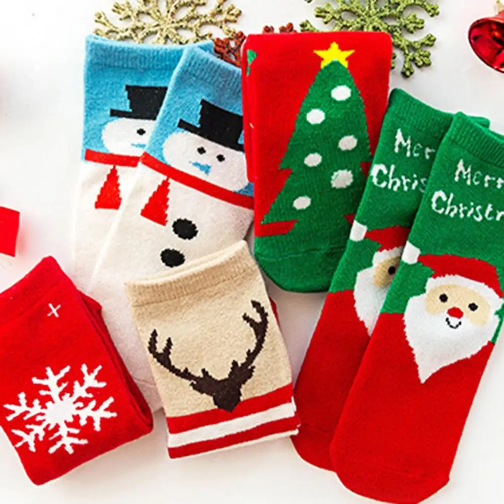 5 Pairs Santa Claus Pattern Cute Christmas Tree Snowman Snowflake Elk Pattern Warm Girls Boys Soft Cozy Socks For Winter Autumn
5 Pairs Santa Claus Pattern Cute Christmas Tree Snowman Snowflake Elk Pattern Warm Girls Boys Soft Cozy Socks For Winter Autumn
