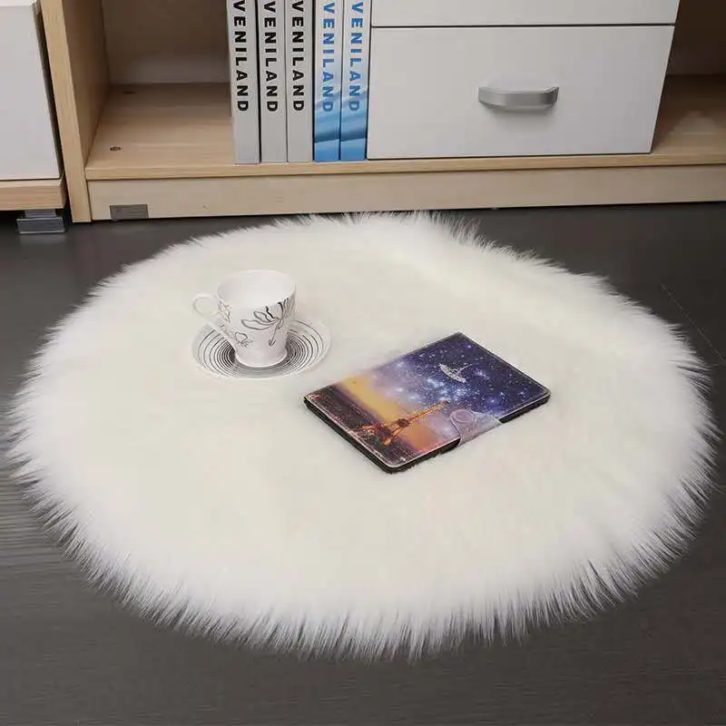 Soft Artificial Sheepskin Rug Carpet Artificial Wool Warm Hairy Carpets Seat Fur Area Rugs Bedroom Mat Circular
Soft Artificial Sheepskin Rug Carpet Artificial Wool Warm Hairy Carpets Seat Fur Area Rugs Bedroom Mat Circular