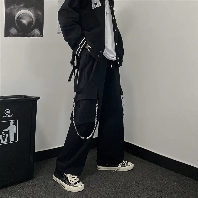 Korean Style Cargo Pants Women Harajuku Streetwear Capri Pants Hippie Plus Size Pockets Chain Loose Trousers 2021 Fashion
Korean Style Cargo Pants Women Harajuku Streetwear Capri Pants Hippie Plus Size Pockets Chain Loose Trousers 2021 Fashion