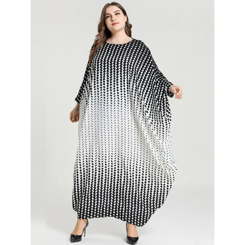 Fashionously Printed Women's Robes Muslim Style Patchwork Baggy Dress With Bat Sleeves For Casual Summer New Arab Turkish Dress
Fashionously Printed Women's Robes Muslim Style Patchwork Baggy Dress With Bat Sleeves For Casual Summer New Arab Turkish Dress