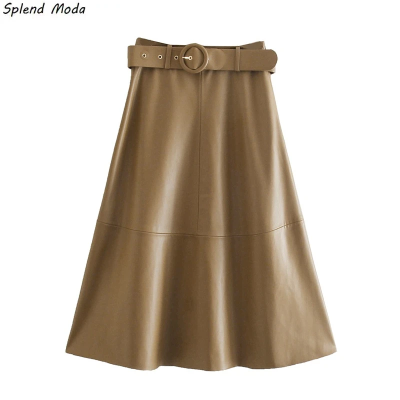 Модная винтажная Однотонная юбка Splend, новинка 2021, осенне-зимняя трапециевидная юбка из искусственной кожи, корейские юбки средней длины с в...
Модная винтажная Однотонная юбка Splend, новинка 2021, осенне-зимняя трапециевидная юбка из искусственной кожи, корейские юбки средней длины с в...