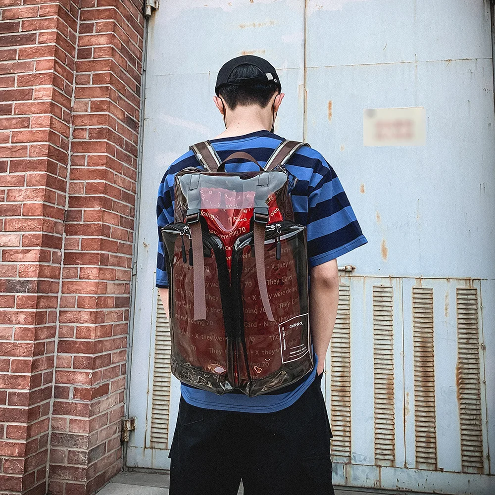 Сумка-рюкзак для женщин и мужчин из ПВХ Scione, дизайнерские сумки, 2021 
Сумка-рюкзак для женщин и мужчин из ПВХ Scione, дизайнерские сумки, 2021