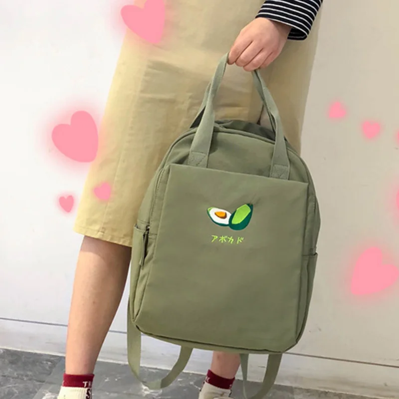 New Fruit Embroidery Women Backpack Little Fresh Waterproof Nylon Solid Color Backpack Girls School Bag for Teenagers
New Fruit Embroidery Women Backpack Little Fresh Waterproof Nylon Solid Color Backpack Girls School Bag for Teenagers