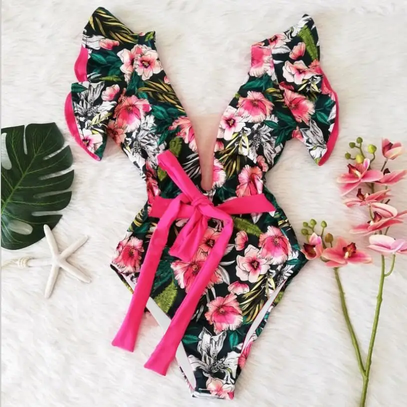 Цельный купальник 2021, купальники с принтом, Женский монокини с V-образным вырезом и ремнем, сексуальные купальные костюмы с оборками, пляжна...
Цельный купальник 2021, купальники с принтом, Женский монокини с V-образным вырезом и ремнем, сексуальные купальные костюмы с оборками, пляжна...