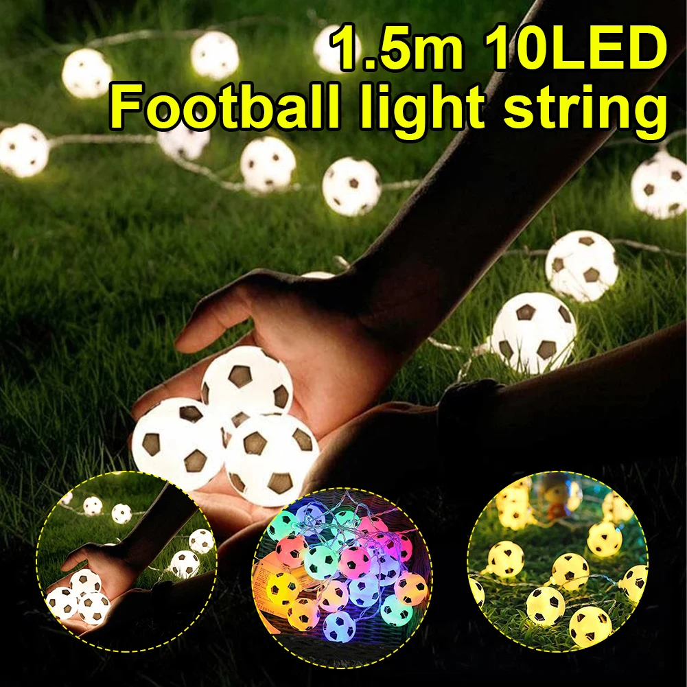 1.5m 10LED Football String Lights Battery Operated Soccer Light Boys Bedroom Decor Fairy Light Garland Home Club Christmas Light
1.5m 10LED Football String Lights Battery Operated Soccer Light Boys Bedroom Decor Fairy Light Garland Home Club Christmas Light