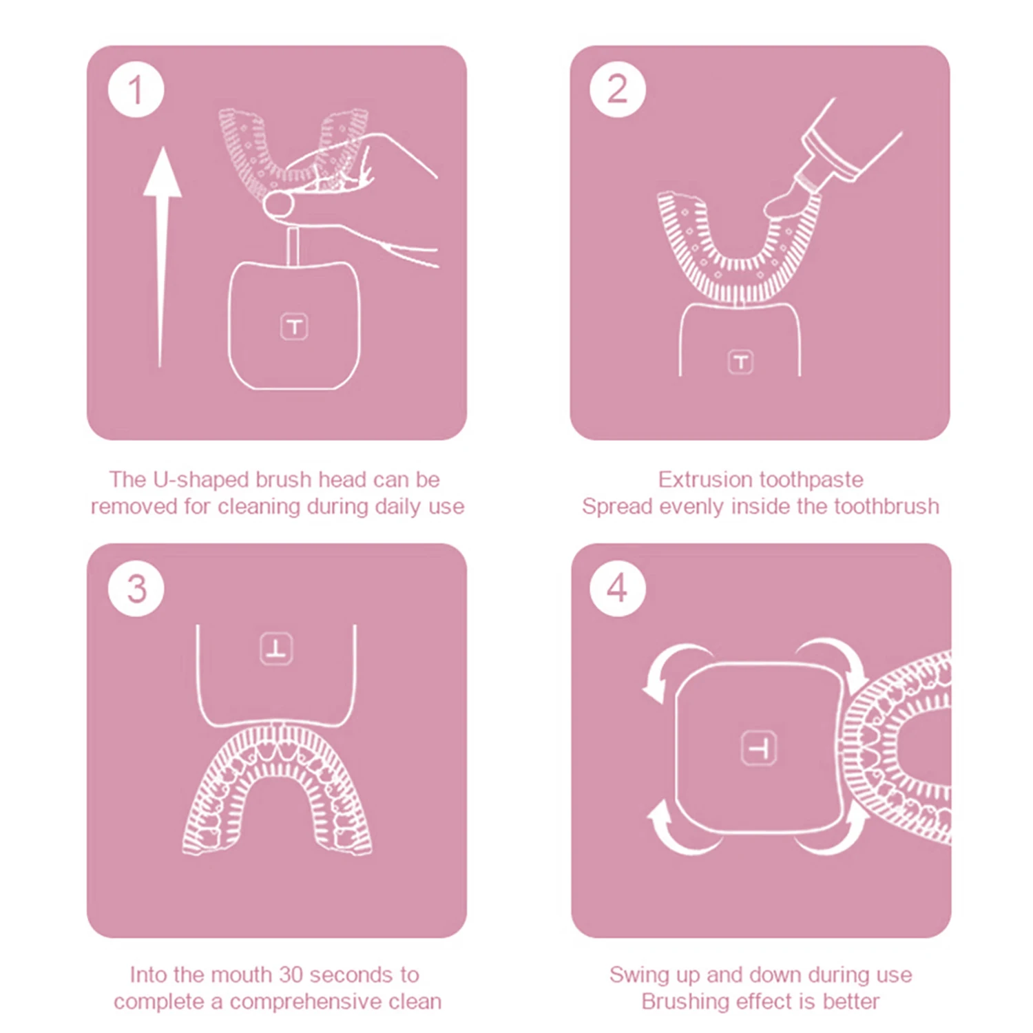 Automatic Ultrasonic Electric Toothbrush 360 Degrees Intelligent U Type 4 Modes Tooth Brush USB Charging Tooth Whitening Tools
Automatic Ultrasonic Electric Toothbrush 360 Degrees Intelligent U Type 4 Modes Tooth Brush USB Charging Tooth Whitening Tools