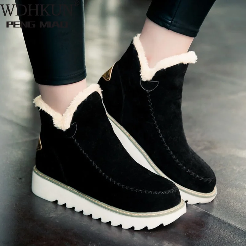 New Flock Fur Women's Suede Ankle Boots Female 2021 Women Snow Boots Flat Winter Plus Size Platform Ladies Warm Shoes
New Flock Fur Women's Suede Ankle Boots Female 2021 Women Snow Boots Flat Winter Plus Size Platform Ladies Warm Shoes