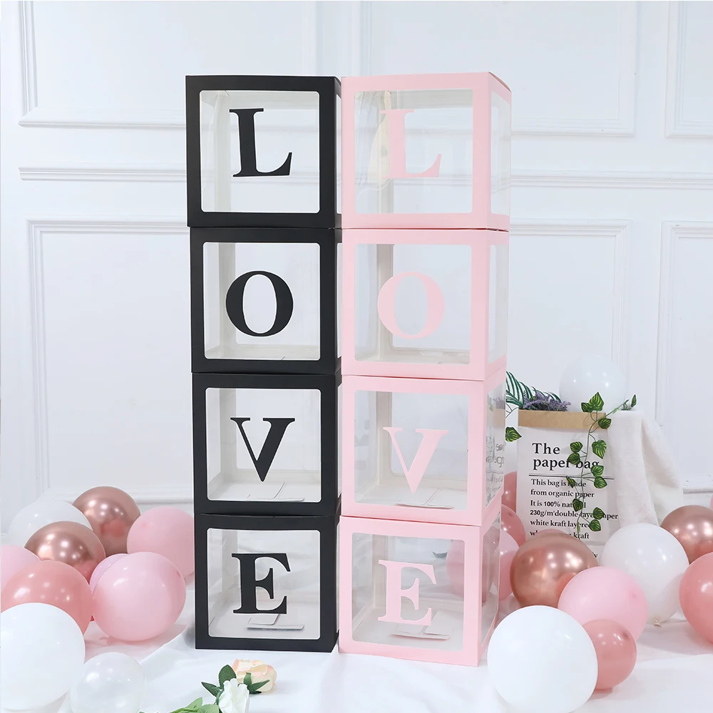 4Pcs Rose Gold LOVE Letter Balloon Box DIY Decorations For Mother Father's Birthday Wedding Garland Arch Holiday Decorations
4Pcs Rose Gold LOVE Letter Balloon Box DIY Decorations For Mother Father's Birthday Wedding Garland Arch Holiday Decorations