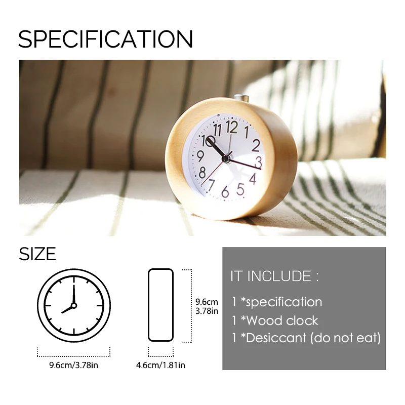 Mute Luminous Wooden Clock Snooze Bedside Kids Alarm Clock Circular Needle Backlight Desktop Clock Silent Wood Bedside Clock
Mute Luminous Wooden Clock Snooze Bedside Kids Alarm Clock Circular Needle Backlight Desktop Clock Silent Wood Bedside Clock