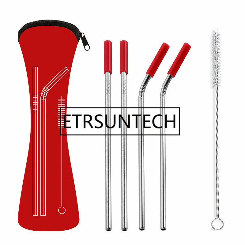 50Set Stainless Steel Reusable Straws Set Silicone Straws Cover with Brush For Smoothies Drinking Juice Tea
50Set Stainless Steel Reusable Straws Set Silicone Straws Cover with Brush For Smoothies Drinking Juice Tea