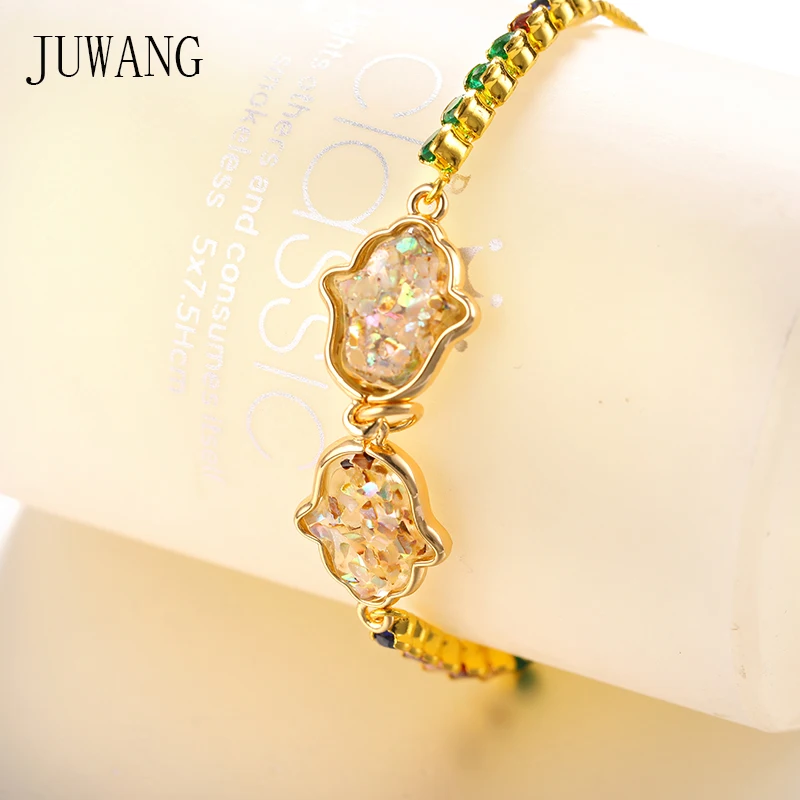 JUWANG New Fashion Simple DIY Women Chain Bracelets Palm Connectors Charm Adjustable 8 Kinds Copper Bracelet Jewelry For Girls
JUWANG New Fashion Simple DIY Women Chain Bracelets Palm Connectors Charm Adjustable 8 Kinds Copper Bracelet Jewelry For Girls