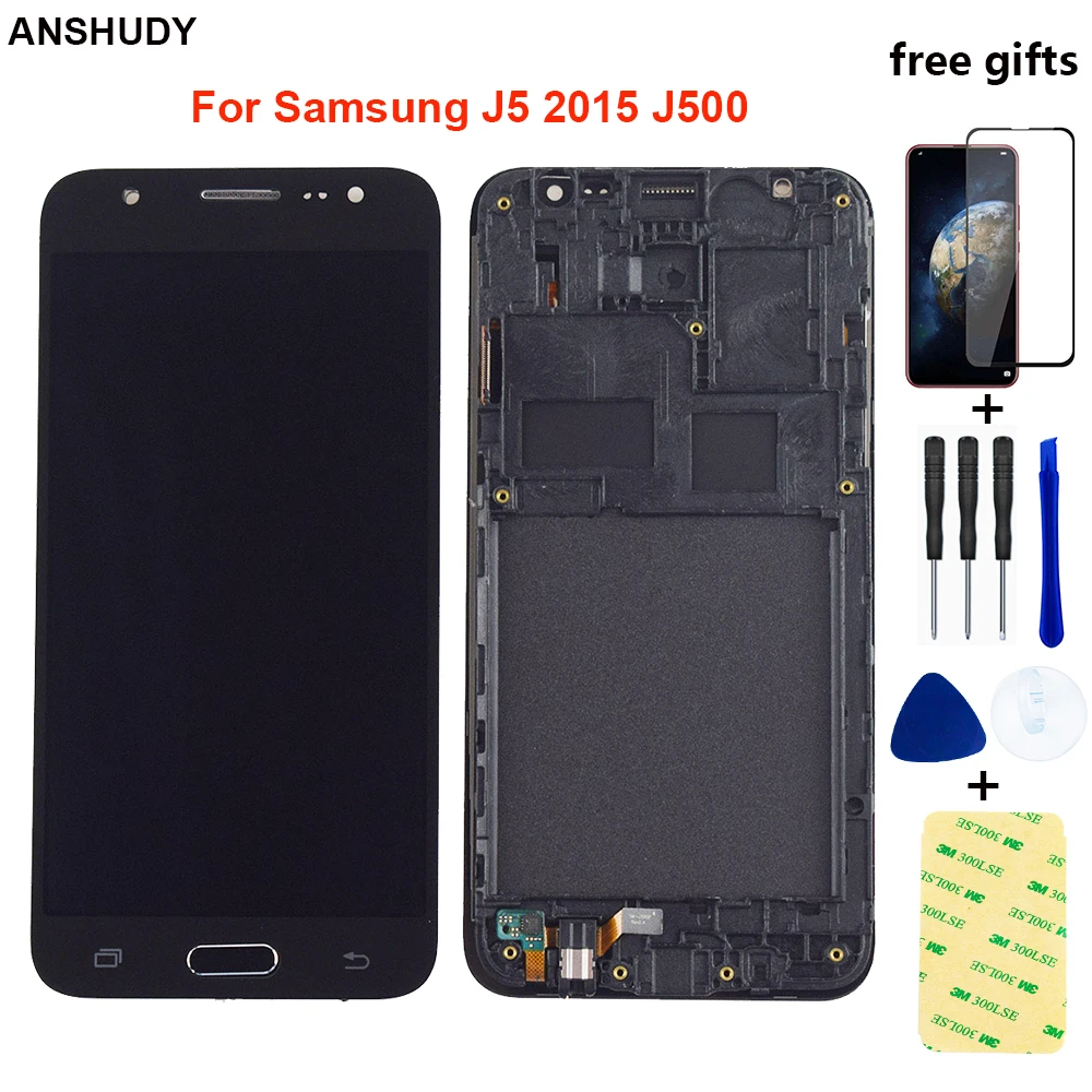 Lcd для samsung J5 2015 lcd экран J500F J500FN J500M J500H дисплей кодирующий преобразователь
