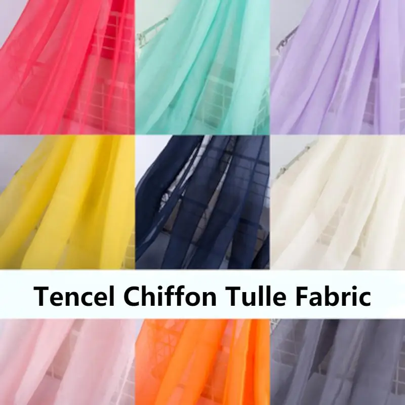 Soft Sheer Chiffon Fabric Tencel Tulle fabric for Dress,Shirt,Curtain,Wedding Decor Black White Red Pink Blue Green by the meter
Soft Sheer Chiffon Fabric Tencel Tulle fabric for Dress,Shirt,Curtain,Wedding Decor Black White Red Pink Blue Green by the meter