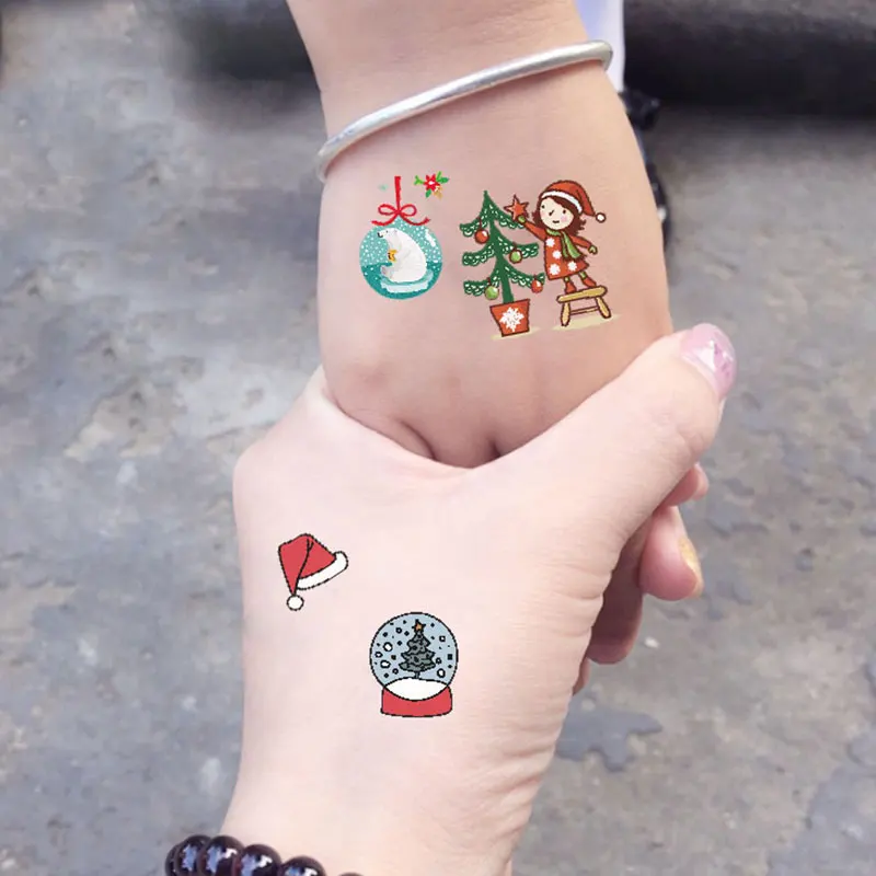 Christmas Temporary Tattoo Sticker Eco Friendly Children Cute Tattoo Stickers Decoration Waterproof Fake Tattoo Party Gift 
Christmas Temporary Tattoo Sticker Eco Friendly Children Cute Tattoo Stickers Decoration Waterproof Fake Tattoo Party Gift