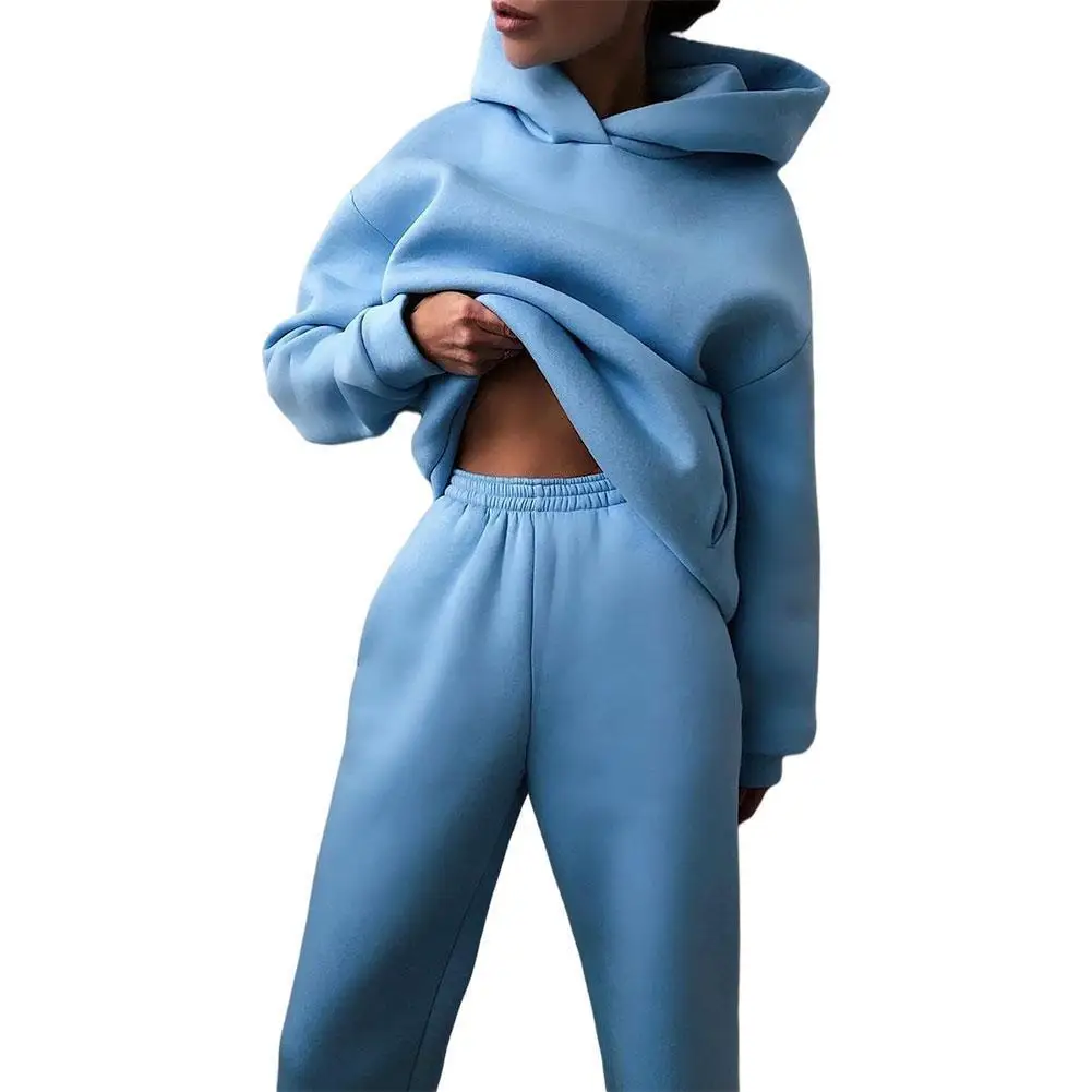 Women's Tracksuit Autumn Plus Fleece Sweatshirts Two Piece Set Casual Oversized Female Sports Hoodie Suit Long Pant Sets
Women's Tracksuit Autumn Plus Fleece Sweatshirts Two Piece Set Casual Oversized Female Sports Hoodie Suit Long Pant Sets