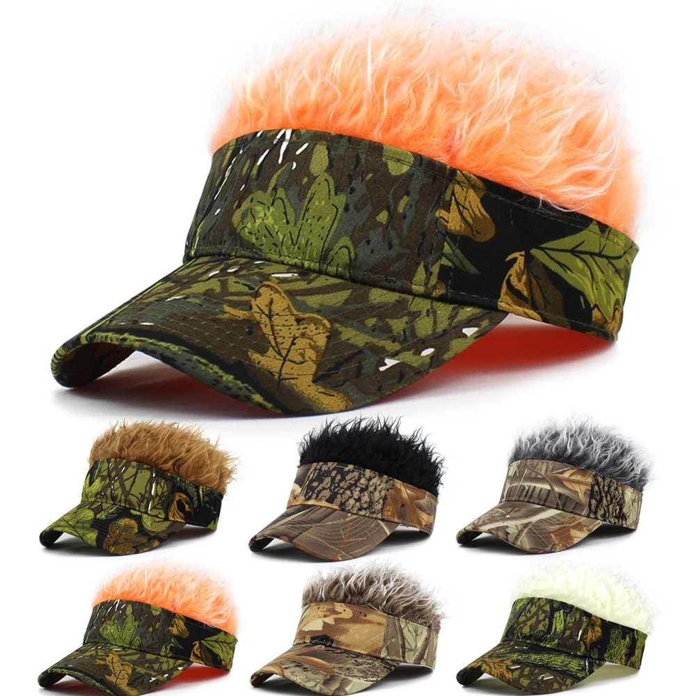 Men Unisex Baseball Cap Outdoor Fake Flair Hair Outdoor Golf Sun Visor Wig Hat Novelty Fake Hair Sun Visor Sport Hats
Men Unisex Baseball Cap Outdoor Fake Flair Hair Outdoor Golf Sun Visor Wig Hat Novelty Fake Hair Sun Visor Sport Hats