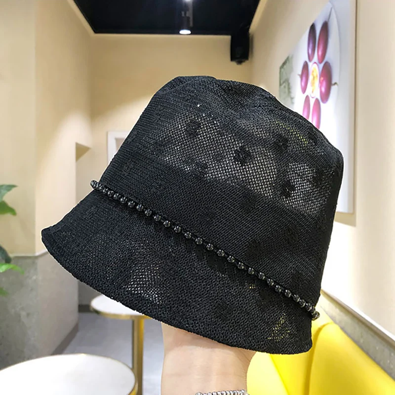 Japanese Designer Style Summer Elegant Pearl Lace Hats For Women Fisherman Bucket Cap Female Streetwear Gorra Fedora Black Hat
Japanese Designer Style Summer Elegant Pearl Lace Hats For Women Fisherman Bucket Cap Female Streetwear Gorra Fedora Black Hat