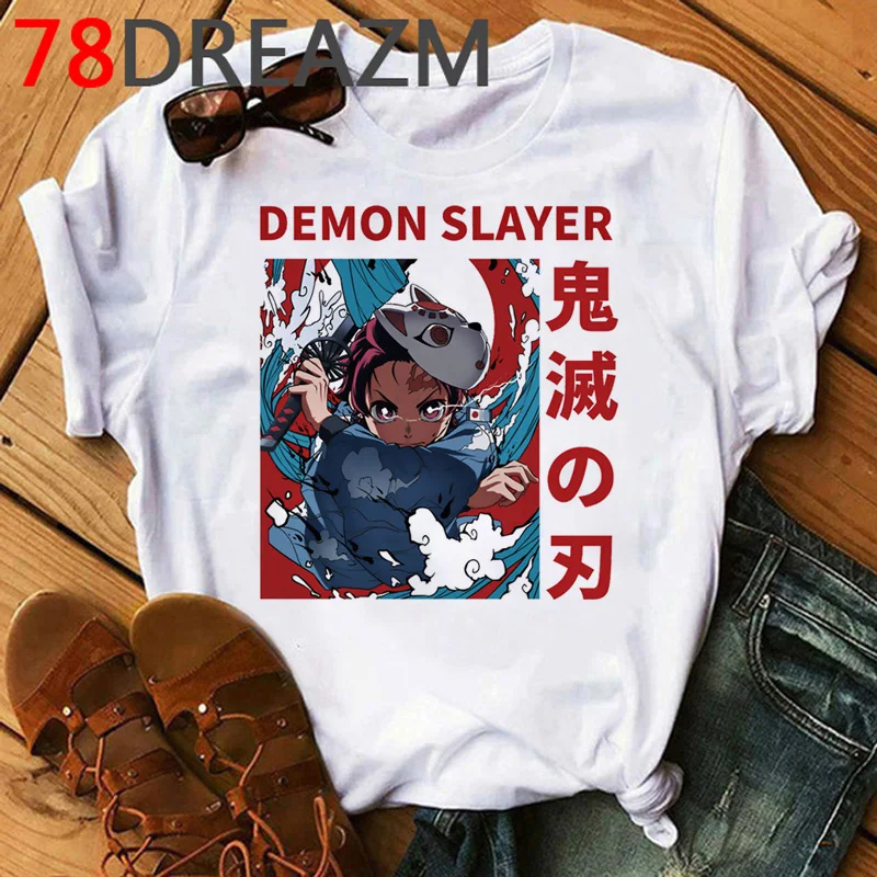Demon Slayer футболка Женщины/Мужчины Kimetsu No Yaiba Kawaii Graphic Tees мультфильм клинок демона