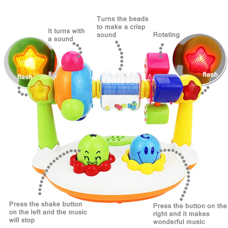 Musical Baby Toys Music Rotating Lighting Fitness Frame Baby Educational Toys with Box Gift Preschool Toys 
Musical Baby Toys Music Rotating Lighting Fitness Frame Baby Educational Toys with Box Gift Preschool Toys