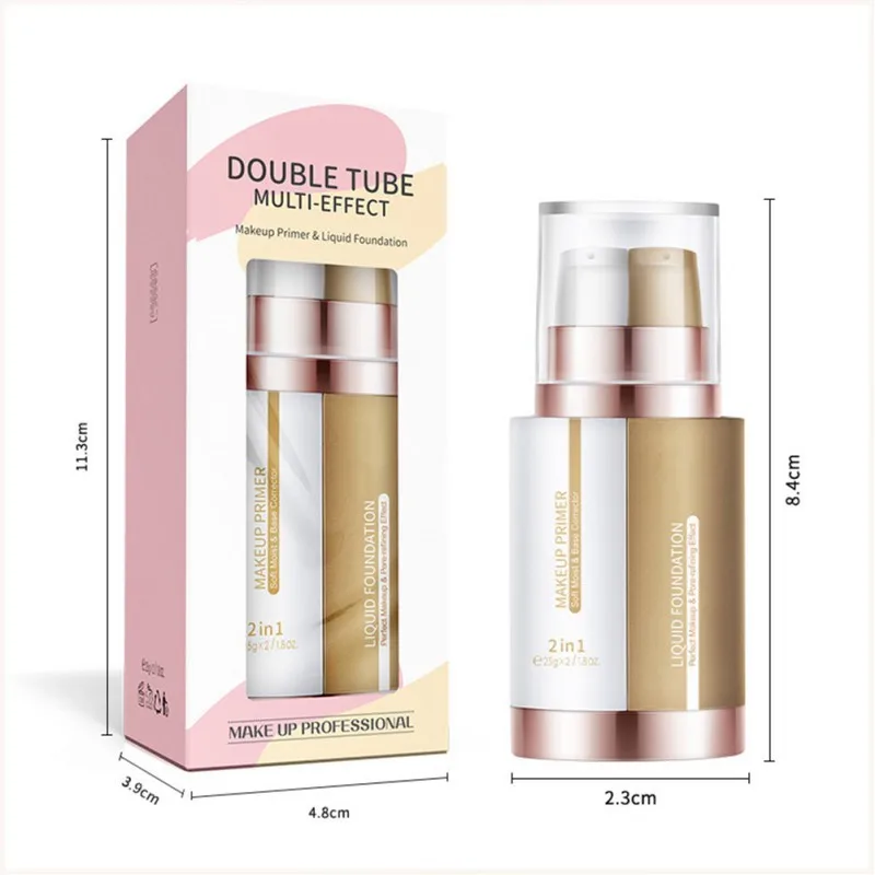 50g Double Tube Face Foundation Whiting Brighten Hydrating Softening Double Tube Water Light Isolation Lotion Liquid Foundation
50g Double Tube Face Foundation Whiting Brighten Hydrating Softening Double Tube Water Light Isolation Lotion Liquid Foundation