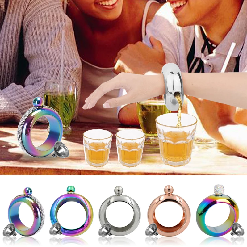 Stainless Steel Bracelet Flasks Portable Creative Wine Whisky Hip Flask Pot Flagon Drinking Bottle Kitchen Wine Pocket Container
Stainless Steel Bracelet Flasks Portable Creative Wine Whisky Hip Flask Pot Flagon Drinking Bottle Kitchen Wine Pocket Container