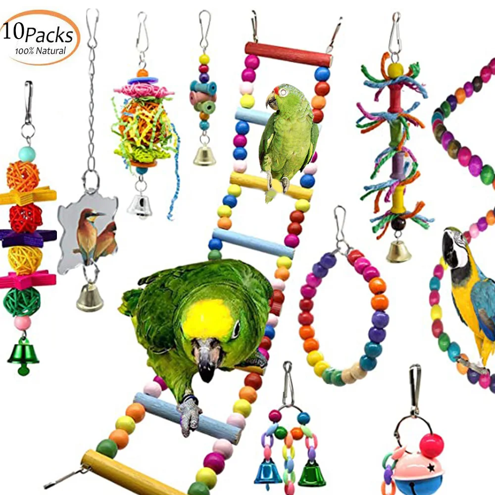 10 упаковок птица качели жевательные игрушки попугай гамак колокольчик Игрушка попугай клетка игрушка жердочка для птицы с деревянные буси...
10 упаковок птица качели жевательные игрушки попугай гамак колокольчик Игрушка попугай клетка игрушка жердочка для птицы с деревянные буси...