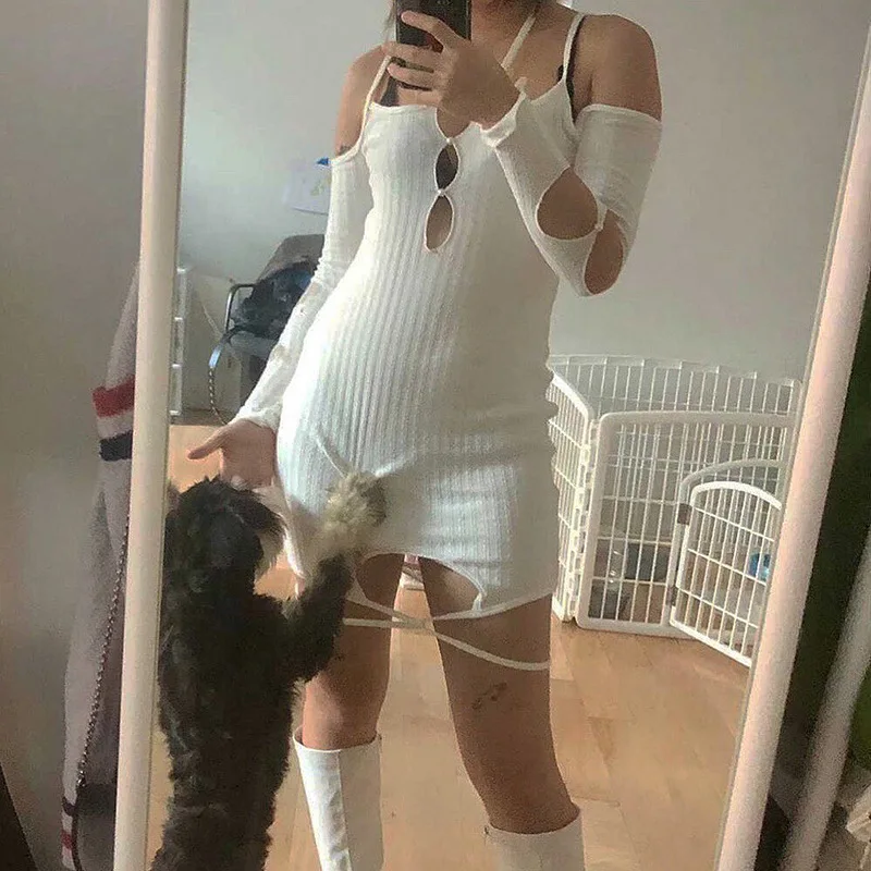 2021 New Ladies Dresses Cotton Fashion Elegant Sexy Hollow Out Long Sleeve Solid Bodycon Clubwear Spring Clothes For Women
2021 New Ladies Dresses Cotton Fashion Elegant Sexy Hollow Out Long Sleeve Solid Bodycon Clubwear Spring Clothes For Women