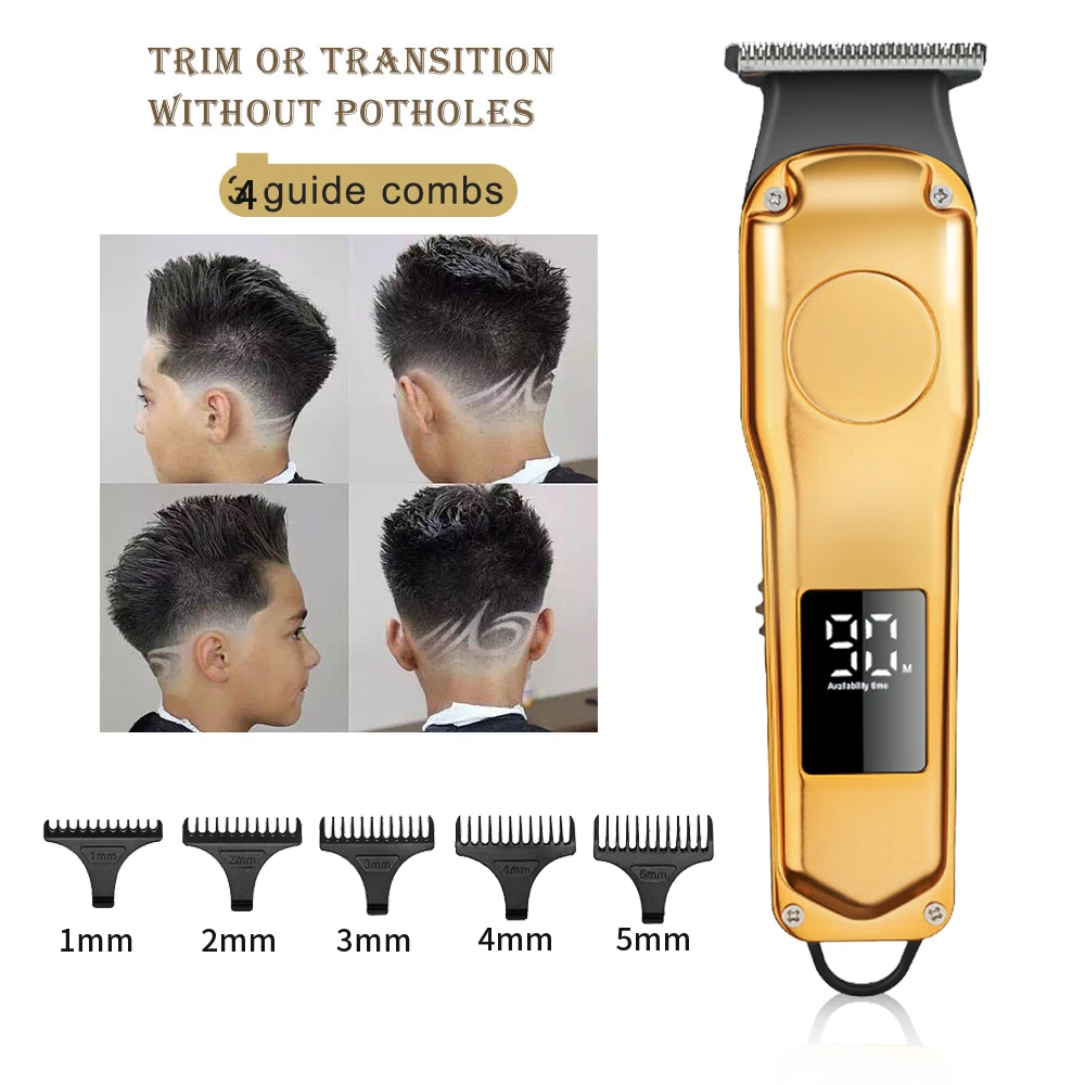 New Professional Barber Hair Clipper Mower Rechargeable Electric T-Outliner Finish Cutting Machine Beard Trimmer Cordless Shaver
New Professional Barber Hair Clipper Mower Rechargeable Electric T-Outliner Finish Cutting Machine Beard Trimmer Cordless Shaver