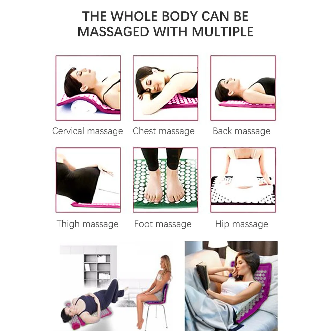 Eco Mat Acupressure Massager Natural Linen Cotton Acupuncture Mats +Pillow Back Reflexology Trigger Point Massage Stress Relief
Eco Mat Acupressure Massager Natural Linen Cotton Acupuncture Mats +Pillow Back Reflexology Trigger Point Massage Stress Relief