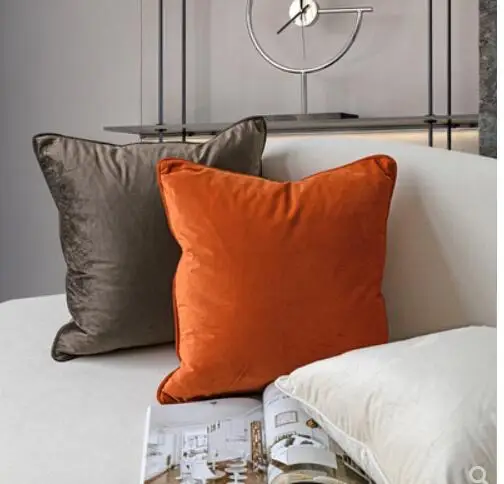 Caramel brown velvet household velvet pillowcase model room living room sofa bedside cushion cover
Caramel brown velvet household velvet pillowcase model room living room sofa bedside cushion cover