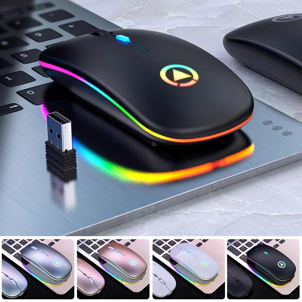 Wireless Mouse RGB Bluetooth Computer Mouse Gaming Silent Rechargeable Ergonomic Mause With LED Backlit USB Mice For PC Laptop
Wireless Mouse RGB Bluetooth Computer Mouse Gaming Silent Rechargeable Ergonomic Mause With LED Backlit USB Mice For PC Laptop