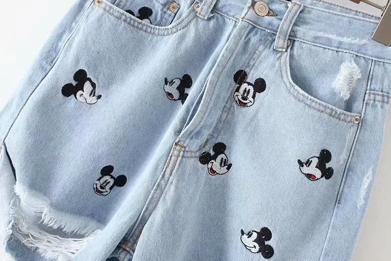 Withered mom denim shorts women vintage mouse animal cartoon embroidery harem feminina high waist denim shorts women plus size
Withered mom denim shorts women vintage mouse animal cartoon embroidery harem feminina high waist denim shorts women plus size