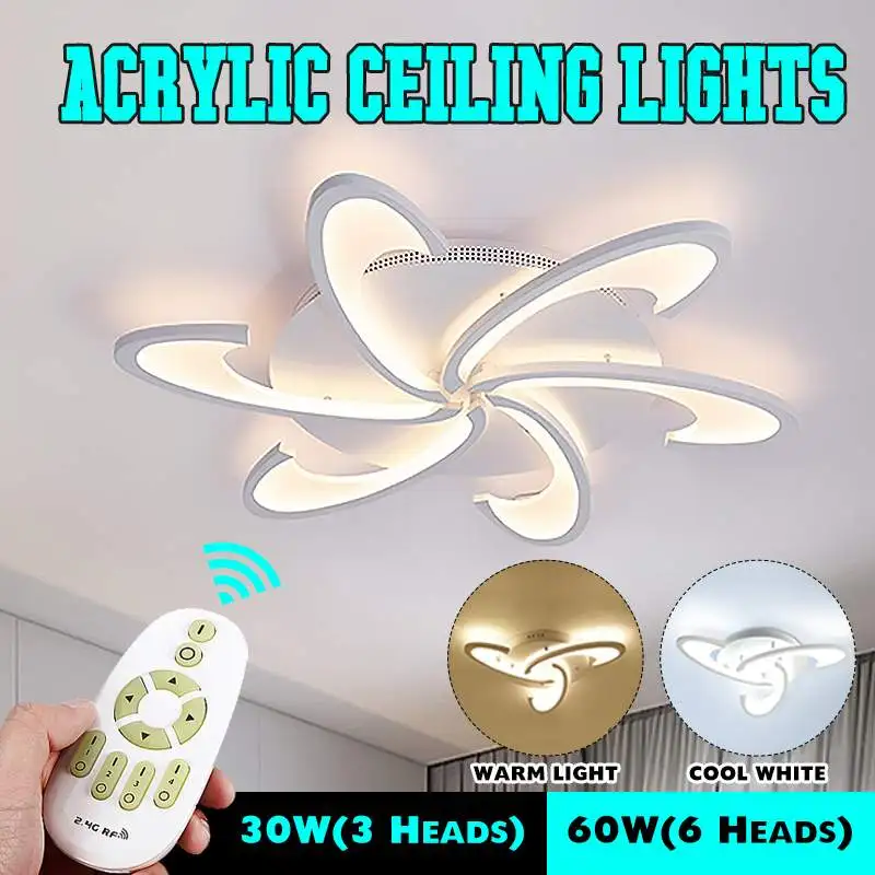 6 Heads Modern Acrylic Ceiling Light LED Chandeliers Ceiling Lamp Lighting Fixture For Living Room Bedroom Home Decoration
6 Heads Modern Acrylic Ceiling Light LED Chandeliers Ceiling Lamp Lighting Fixture For Living Room Bedroom Home Decoration