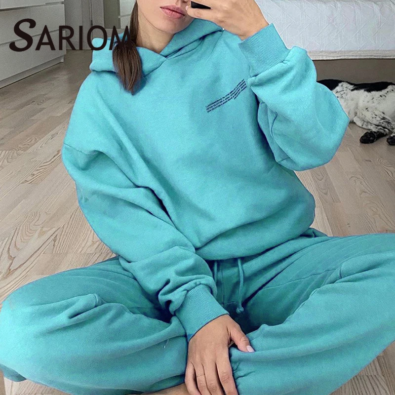 Женский спортивный костюм с буквенным принтом, Повседневная Свободная Толстовка с капюшоном, пуловер, свитшот, штаны, джоггеры, комплект из ...
Женский спортивный костюм с буквенным принтом, Повседневная Свободная Толстовка с капюшоном, пуловер, свитшот, штаны, джоггеры, комплект из ...