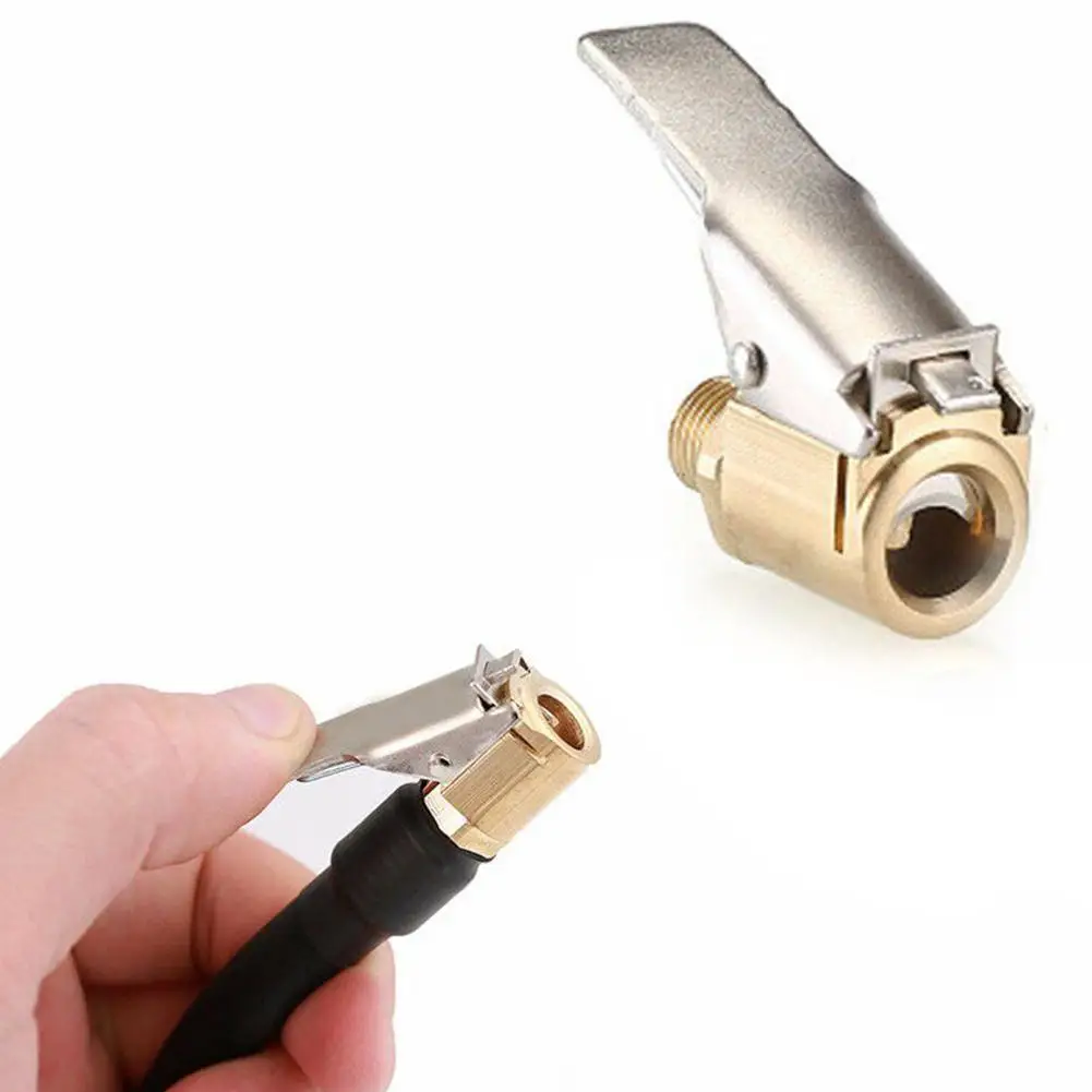 Universal 8mm Bore Hose Car Truck Tyre Tire Inflator Valve Air Pump Clip Nozzle Metal Adapter Connector Car Inflatable Connector
Universal 8mm Bore Hose Car Truck Tyre Tire Inflator Valve Air Pump Clip Nozzle Metal Adapter Connector Car Inflatable Connector