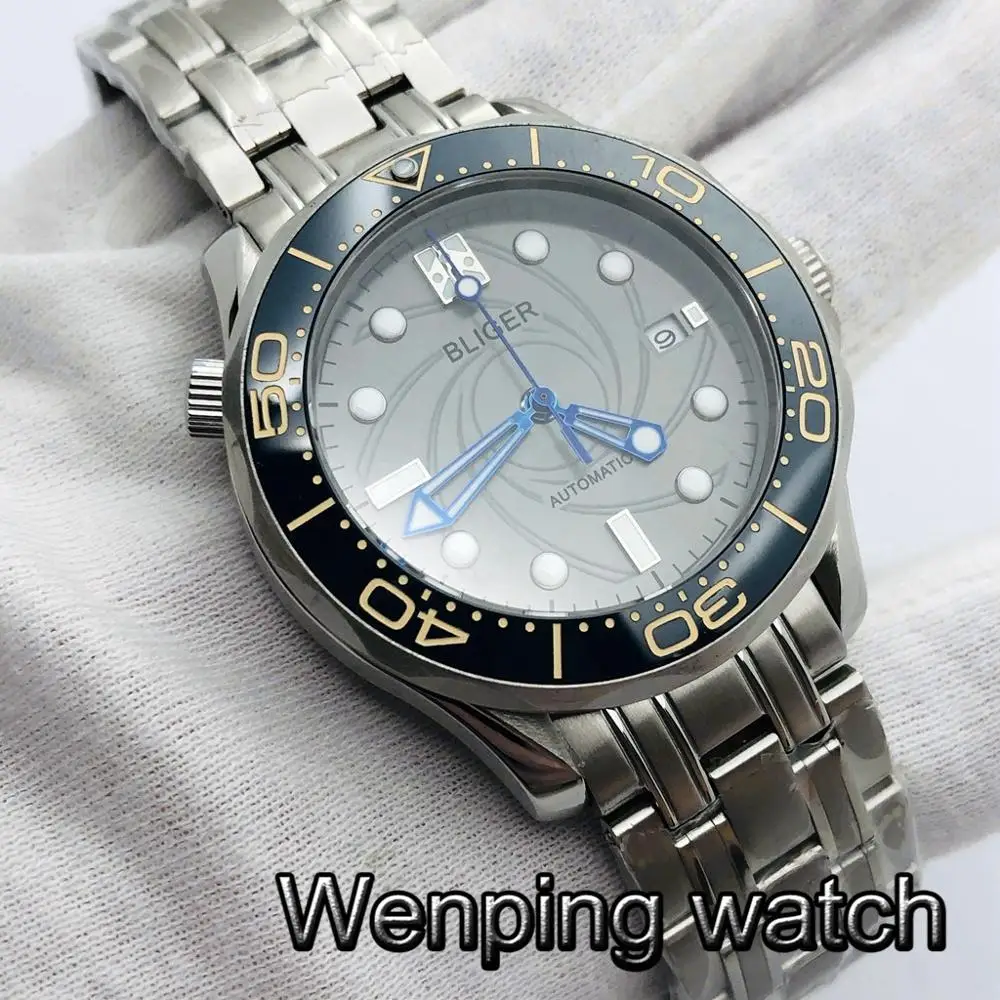 Bliger 2020 new 41mm silver case sapphire glass ceramic bezel gray dial luminous waterproof men's top automatic mechanical watch
Bliger 2020 new 41mm silver case sapphire glass ceramic bezel gray dial luminous waterproof men's top automatic mechanical watch