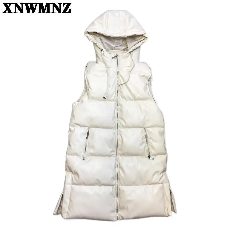 XNWMNZ Autumn Winter Black Hooded Vests Women Fashion Zipper PU Leather Coats Women Elegant Long Jacket Vests Female Ladies coat
XNWMNZ Autumn Winter Black Hooded Vests Women Fashion Zipper PU Leather Coats Women Elegant Long Jacket Vests Female Ladies coat