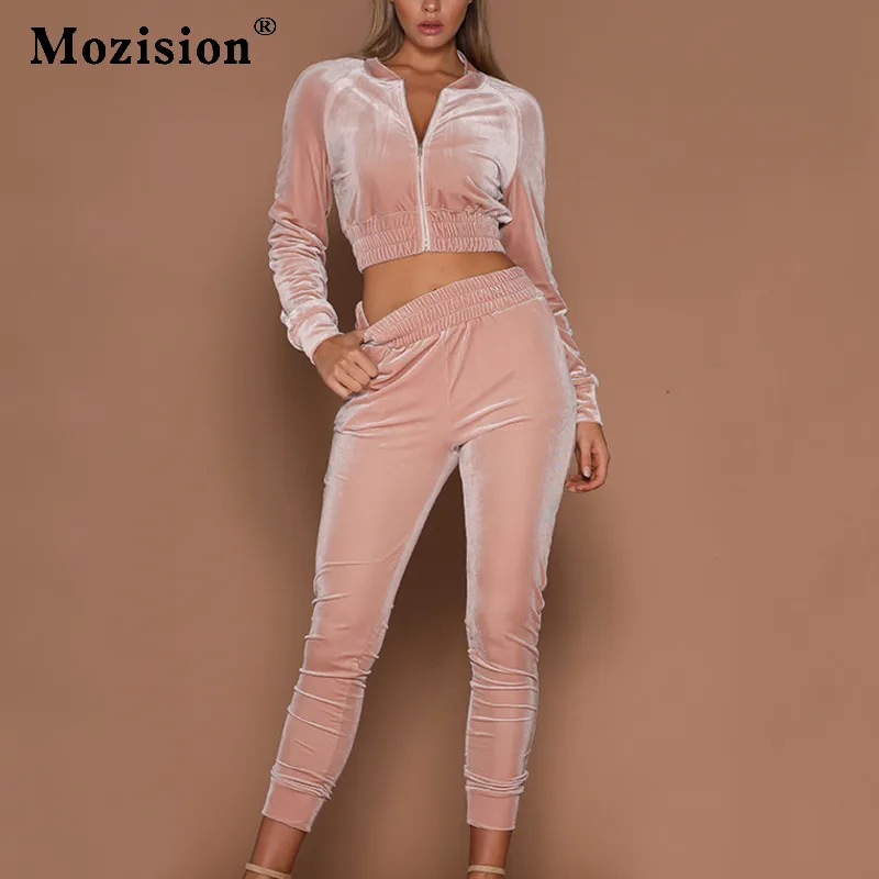 Mozision Velvet Sweatshirt Trouser Set Women 2021 Autumn Zipper Long Sleeve Coat And Pants Sets Ladies Casual Slim Tracksuit
Mozision Velvet Sweatshirt Trouser Set Women 2021 Autumn Zipper Long Sleeve Coat And Pants Sets Ladies Casual Slim Tracksuit