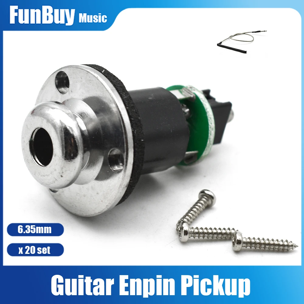 20pcs Round Guitar Endpin Jack Pickup EQ 6.35 Endpin Output Socket with Strap Lock Chrome for Acoustic Ukulele Guitar
20pcs Round Guitar Endpin Jack Pickup EQ 6.35 Endpin Output Socket with Strap Lock Chrome for Acoustic Ukulele Guitar