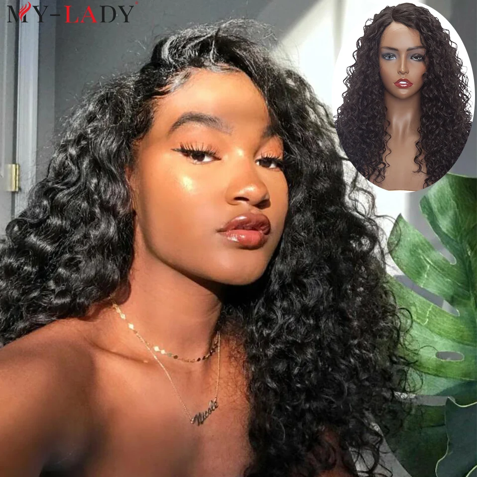 MY-LADY 18inch Brazilian Deep Wave Synthetic Lace Wigs Curly Black Ombre T Part Frontal Wig Wavy Afro Wig For Black Women Daily
MY-LADY 18inch Brazilian Deep Wave Synthetic Lace Wigs Curly Black Ombre T Part Frontal Wig Wavy Afro Wig For Black Women Daily