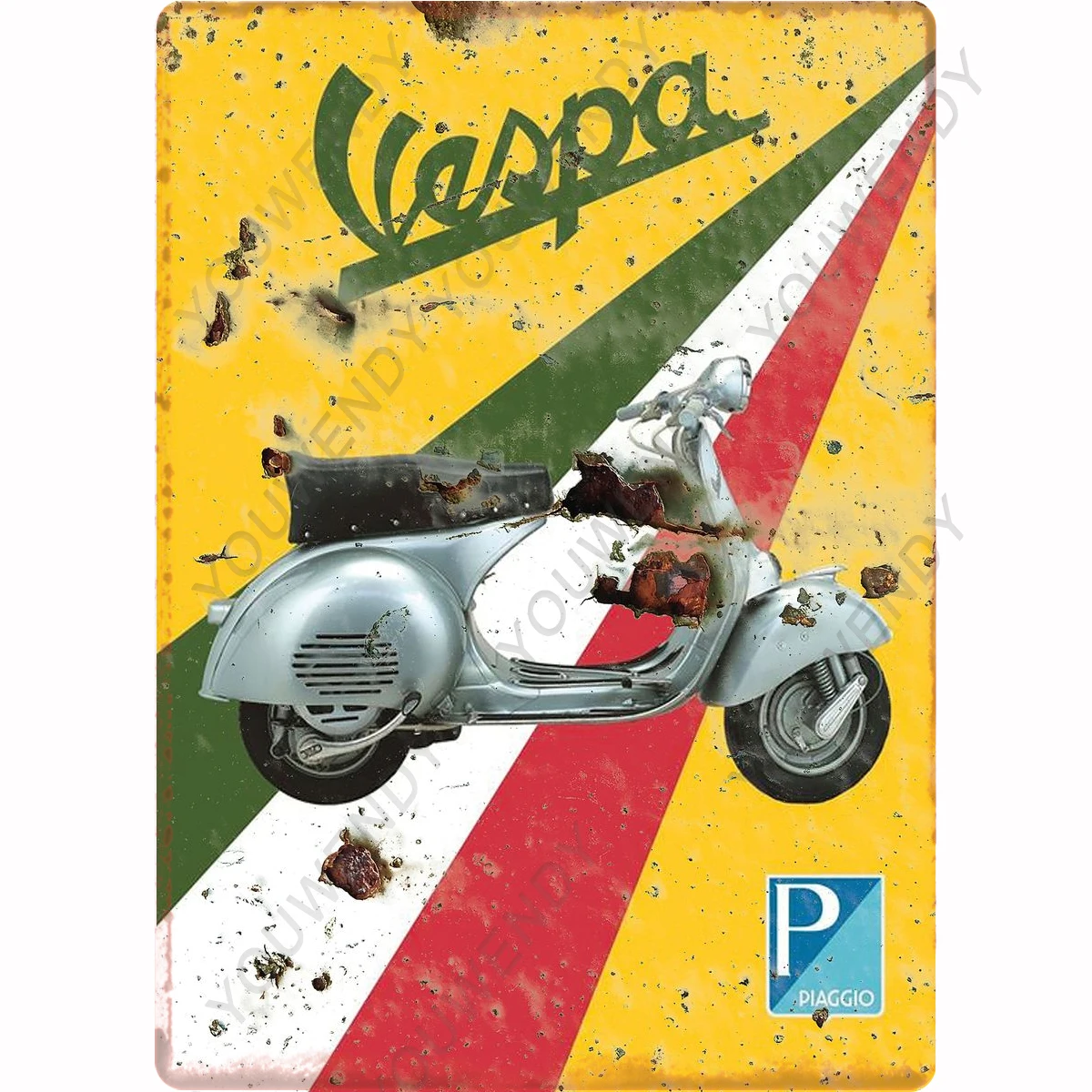 Vespa Motorcycle Vintage Plaque Metal Plate Home Decoration Retro Tin Sign Poster Club Man Cave Wall Decor VP01 20*30CM
Vespa Motorcycle Vintage Plaque Metal Plate Home Decoration Retro Tin Sign Poster Club Man Cave Wall Decor VP01 20*30CM