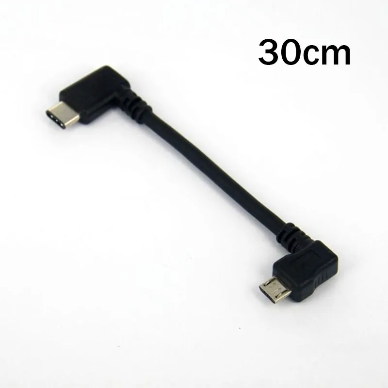 Кабель Micro USB Type C OTG с левым углом для портативного цифрового аудиоусилителя |