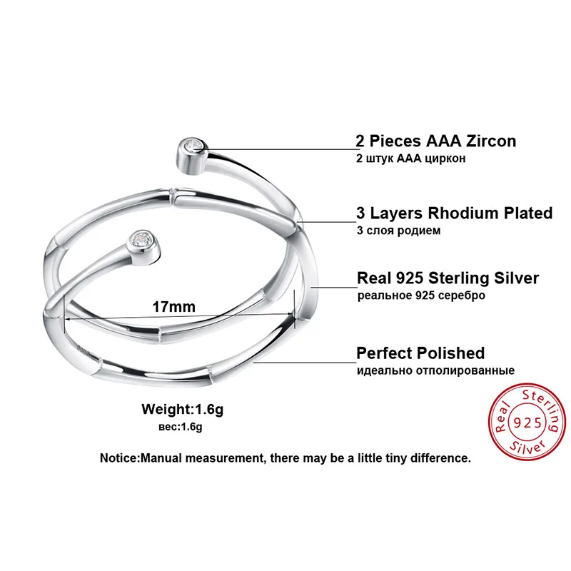 Rinntin Sterling Silver S925 Adjustable Stylish CZ Rings Concise Style Genuine 925 Silver Jewelry Women Wedding TSR13
Rinntin Sterling Silver S925 Adjustable Stylish CZ Rings Concise Style Genuine 925 Silver Jewelry Women Wedding TSR13
