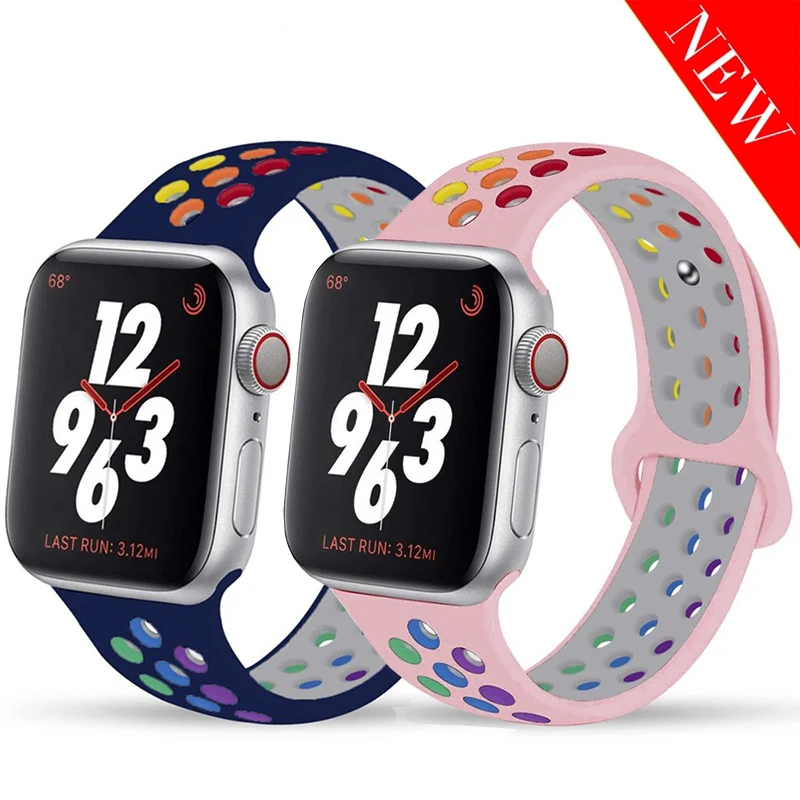 Soft Silicone Band for Apple Watch Series 1 2 3 42mm 38mm bracelet for apple watch Rubber Strap for iWatch 4/5/6/SE 40MMM 44MM
Soft Silicone Band for Apple Watch Series 1 2 3 42mm 38mm bracelet for apple watch Rubber Strap for iWatch 4/5/6/SE 40MMM 44MM