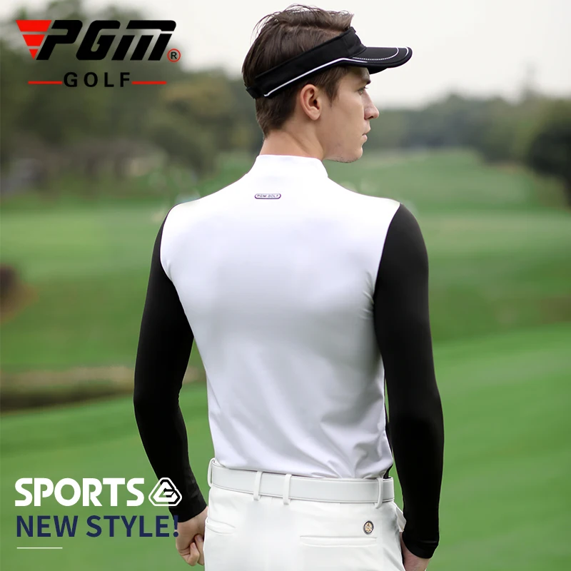 Pgm Мужская ледяная шелковая рубашка для гольфа с длинными рукавами Мужское