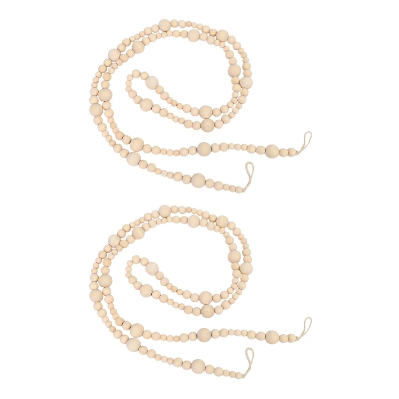2 шт., деревянная гирлянда с бусинами, 7 футов
2 шт., деревянная гирлянда с бусинами, 7 футов