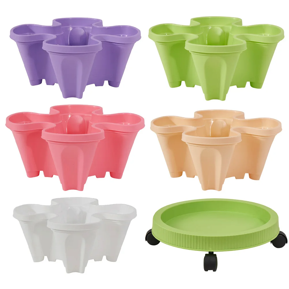 6 Pcs Plastic Multi-layer Flowerpots Stacking Cultivation Pots for Gardening Use
6 Pcs Plastic Multi-layer Flowerpots Stacking Cultivation Pots for Gardening Use