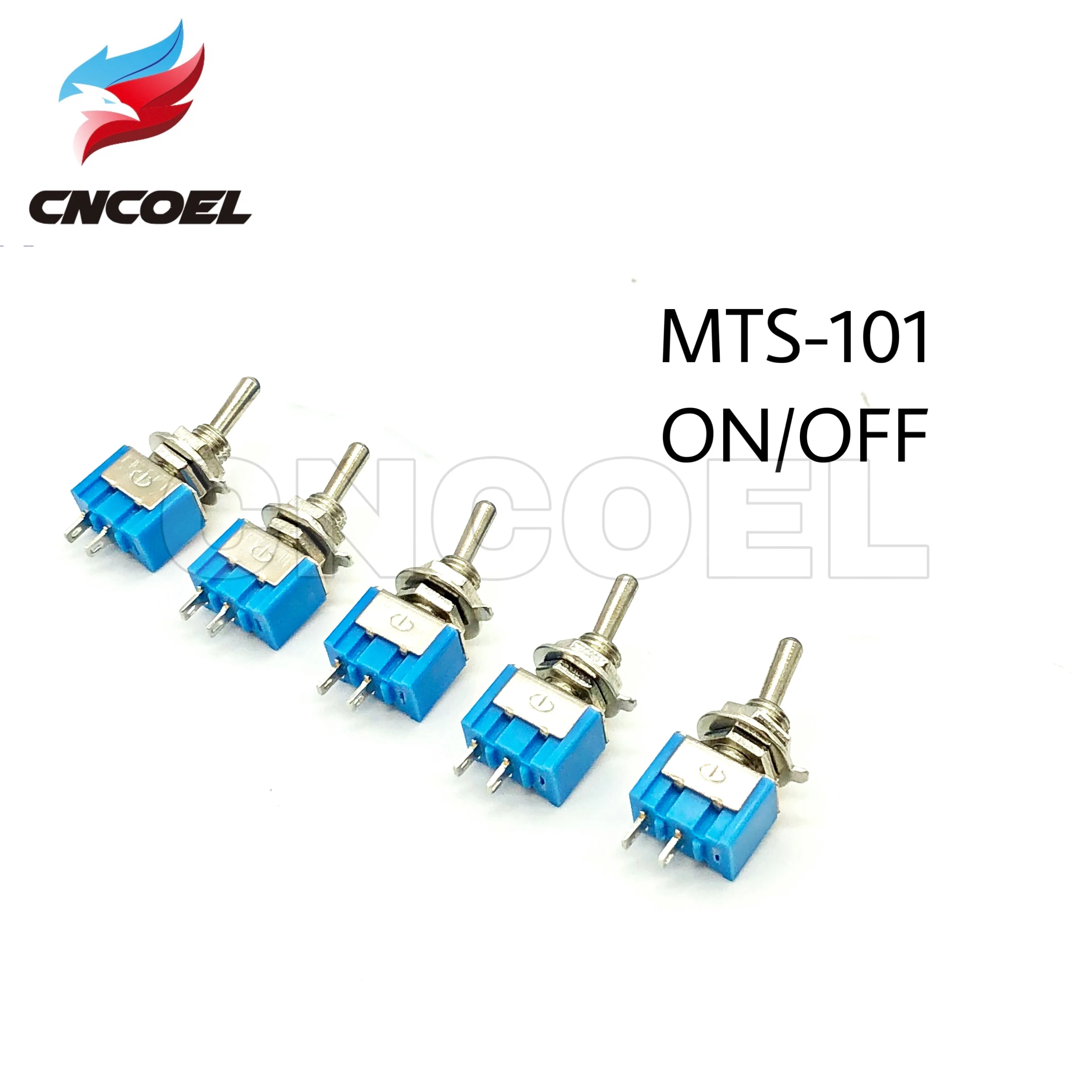 

5pcs MTS-101 2 Pin SPST Switch ON-OFF 2 Position 6A 250V AC Mini Electrical Toggle Switches 6MM Mounting Hole