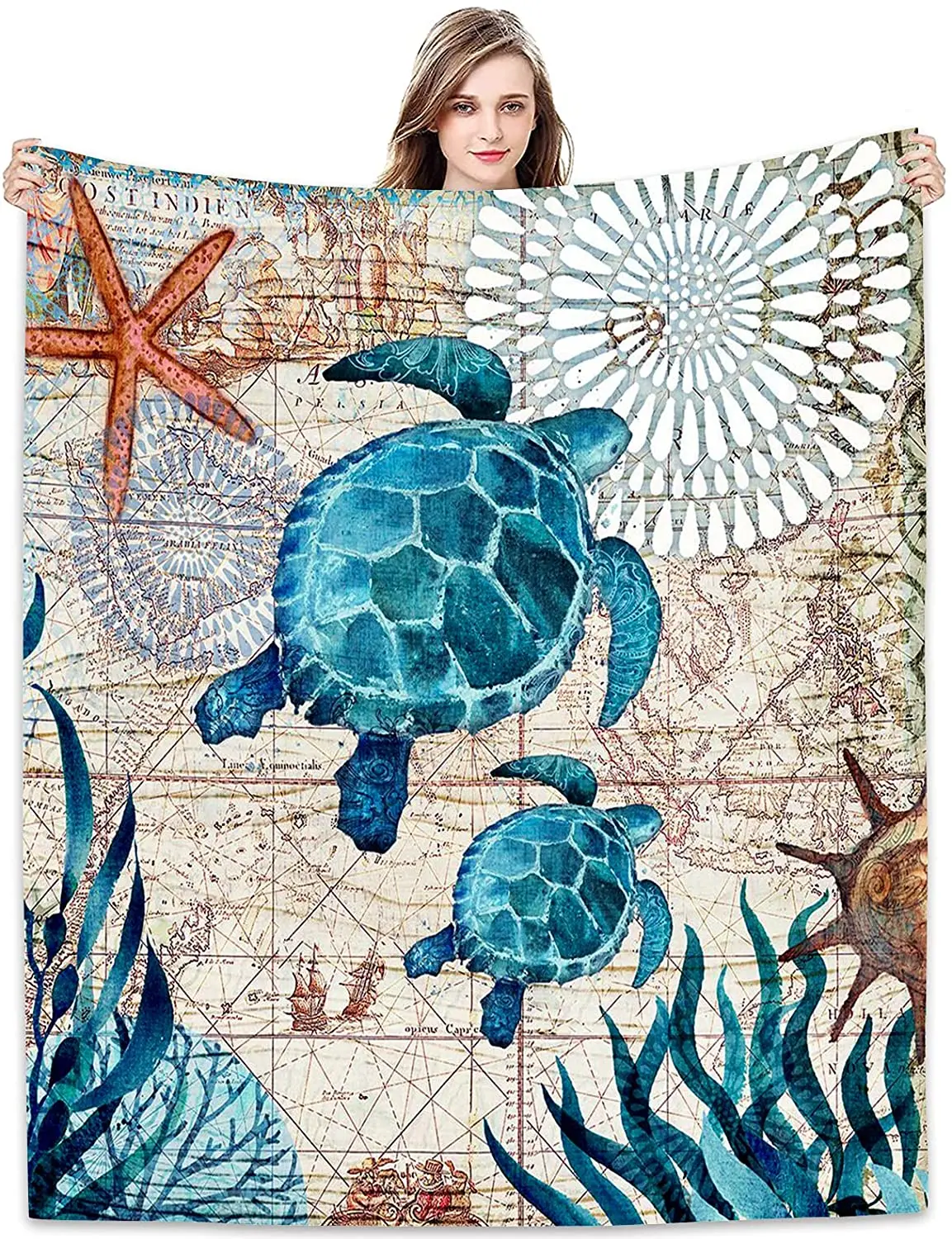 Throw Blanket Ocean Animal Tortoise Birthday Gifts Idea Throws and Blankets, Decorative Cover Super Cozy Lightweight in Home
Throw Blanket Ocean Animal Tortoise Birthday Gifts Idea Throws and Blankets, Decorative Cover Super Cozy Lightweight in Home